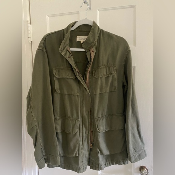 Nili Lotan Lori Military Utility Jacket in Camo Green Small - Picture 5 of 8
